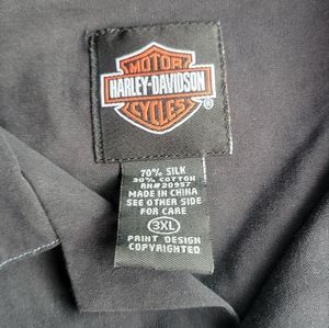 Harley Davidson stitched button up shirt